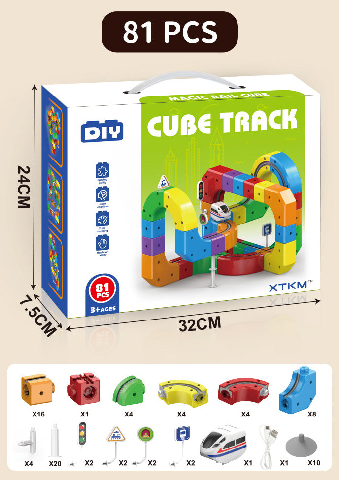 DIY Puzzle, Spatial Perception Creative & Active  - Cube Track Toys